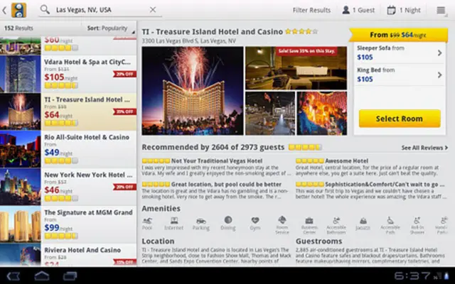 Expedia android App screenshot 2